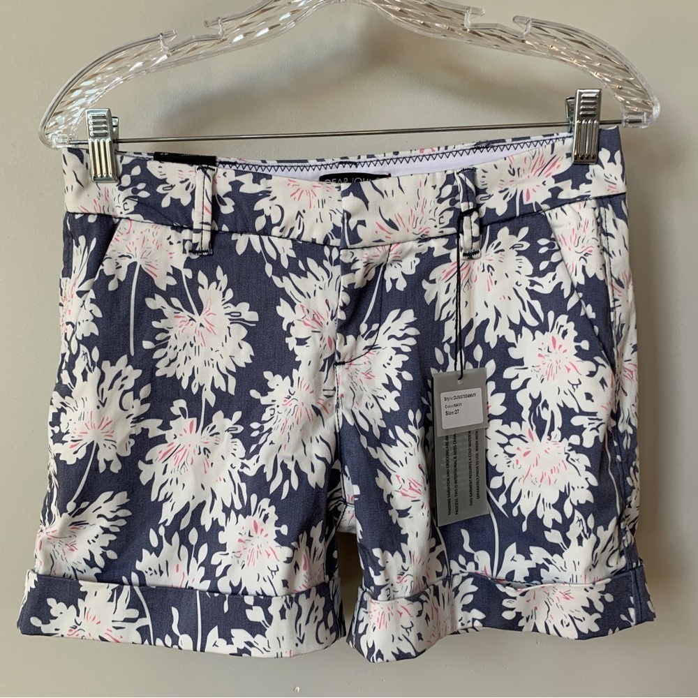 Dear John Navy Floral Roll-Cuff Women’s Shorts